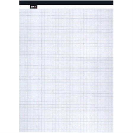 Offix®  Note Pads Letter  (8-1 / 2 x 11-3 / 4 in.) quadruled, white