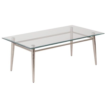 Glass Coffee Table Retangular. 42 x 24 x 16"H..