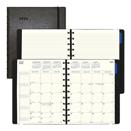 Filofax® Monthly Diary (2022) 10-7 / 8 x 8-1 / 2 in black