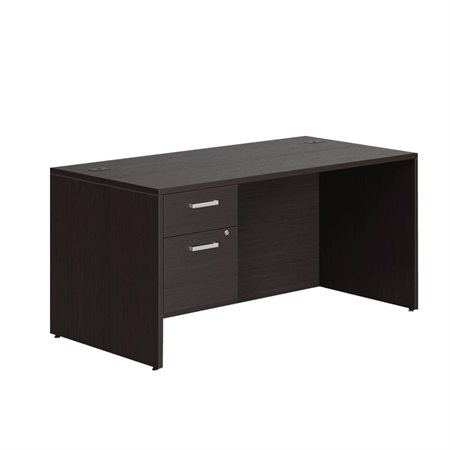 Ionic MLP111 Single Pedestal Desk dark expresso
