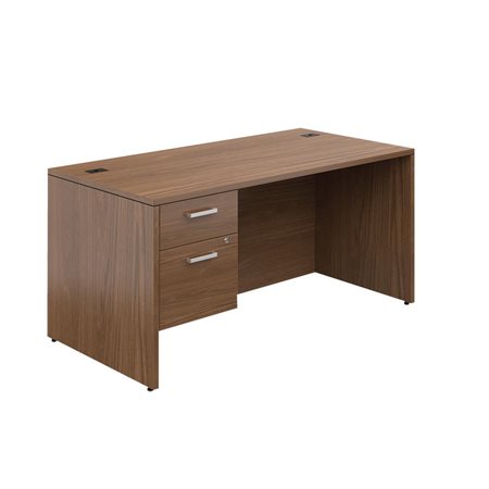 Ionic MLP111 Single Pedestal Desk winter cherry