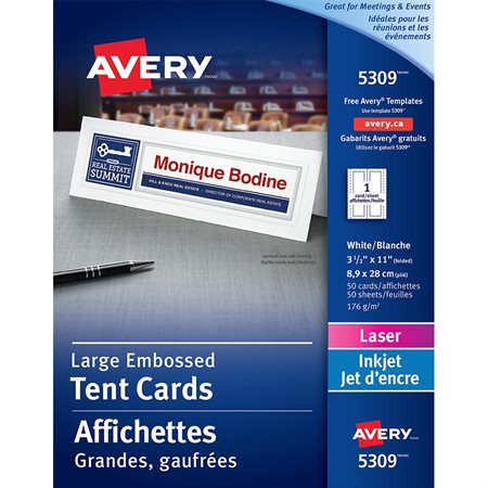 Tent Cards Large - 3-1 / 2 x 11” box 50