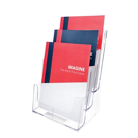Docuholder™ Literature Holder For magazines. 3 comp. 9-1 / 2 x 6-1 / 4 x 12-5 / 8”H.