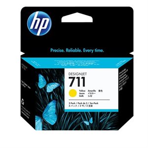 HP 711 Ink Jet Cartridge 29 ml, 3-pack yellow