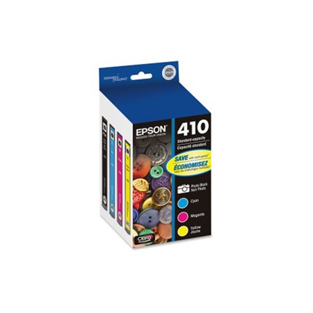 410 Inkjet Cartridge package of 4 black, cyan, magenta, yellow
