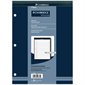 Cambridge® Office Pad Letter. Ruled 5 / 16”, 3-hole punched. 70 sheets. white