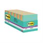 Feuillets Post-it® Super Sticky - collection Éclat de lumière 3 x 3 po, boîte de rangement bloc de 70 feuillets (pqt 24)