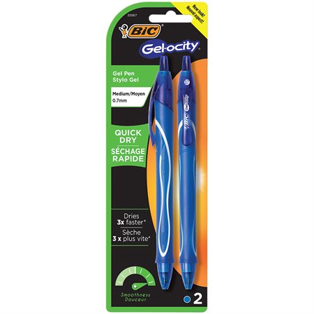 Gel-Ocity™ Retractable Rollerball Pen Package of 2 blue
