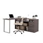 Solay L-Shaped Desk bark grey