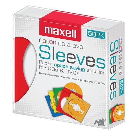 Enveloppes à fenêtre pour CD Boîte de 50 couleur variées