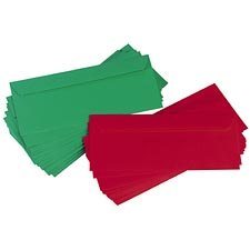 Christmas envelopes red
