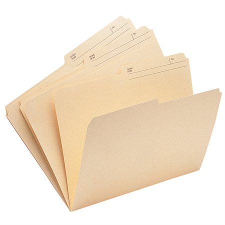 Reversible file folders 13-1 / 2-pt. Manila. 10% post-consumer fibre. letter size