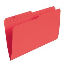 Reversible Coloured File Folders Legal size red