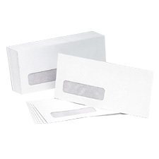 White security window envelope #8   3-5 / 8 x 8”