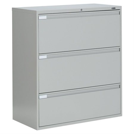 Fileworks® 9300 Plus Lateral Filing Cabinets 3 drawers grey