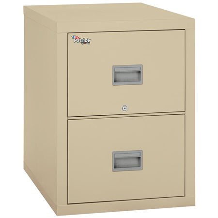 Patriot Letter Size Fireproof Vertical File Cabinet 2 drawers, 27-3 / 4 in. H. parchment
