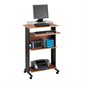 Safco® MÜV™ Fixed-Height Stand-Up Workstation cherry / black