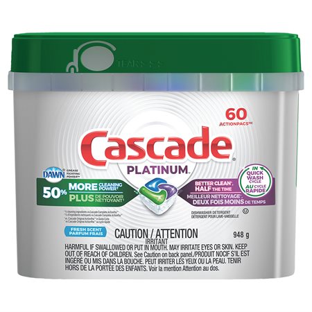 Sachets de détergent pour lave-vaisselle Cascade Platinum®