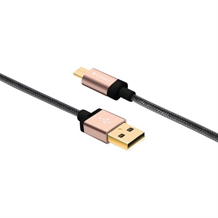 Câble de chargement  /  synchronisation pour appareils Micro USB champagne
