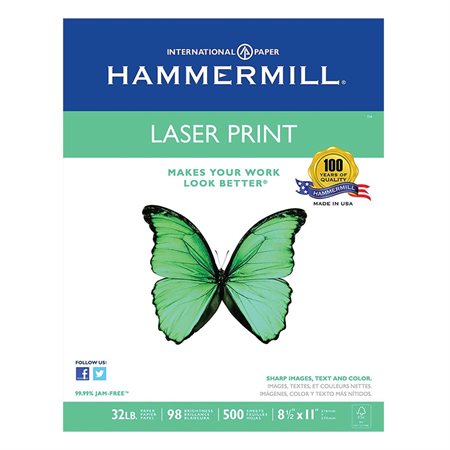 Laser Print Paper 32 lb. Pack of 500. lettre