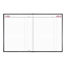 Traditional Daily Planner (2025) 10 x 7-7/8 in black