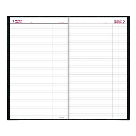 Traditional Daily Planner (2024) 13-3 / 8 x 7-7 / 8 in black