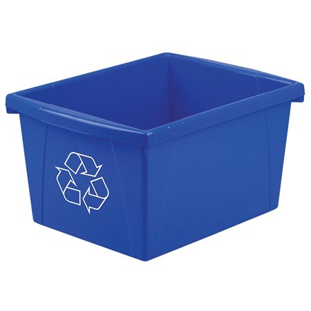10 l Bleu Plast Team Poubelle de recyclage pour papier avec couvercle 