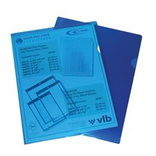 Protective File Pockets 12 x 9-5/8 in blue