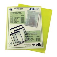 Protective File Pockets 12 x 9-5/8 in yellow