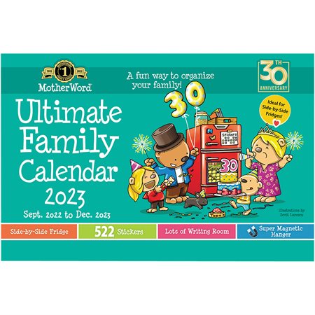 MotherWord® Family Fridge Calendar (2024) 9-1 / 2 x 15 in. English
