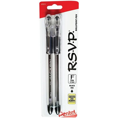 RSVP® Ballpoint Pen 0.7 mm. Package of 2 black