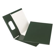 Couverture de présentation à deux pochettes vert