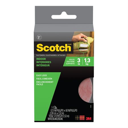 Scotch® Reclosable Indoor Fasteners 3 / 4 x 60" white