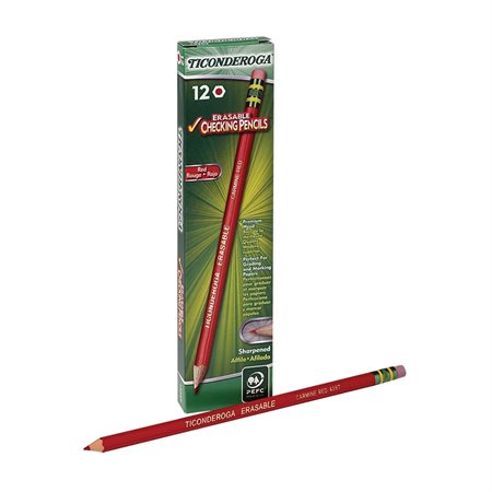 Ticonderoga Erasable Pencil carmin Red