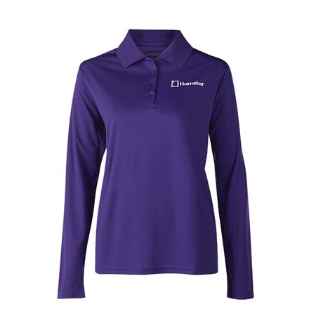 Hamster Long Sleeve Polo for Women Violet X large