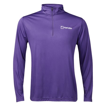 Hamster Long Sleeve Shirt with Zipper for Women Violet small