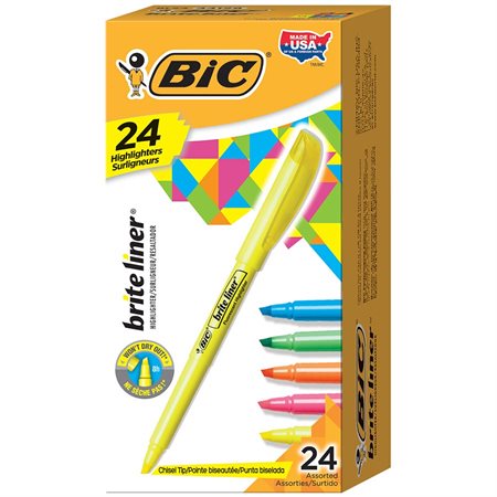 Brite Liner® Pocket Highlighter assorted colours (yellow, pink, blue, green, orange)