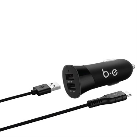 Dual USB Car Charger Charger with cable USB-C