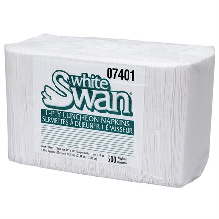 Serviettes de table White Swan®