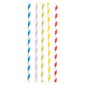 Compostable Paper Straws striped, assorted colours