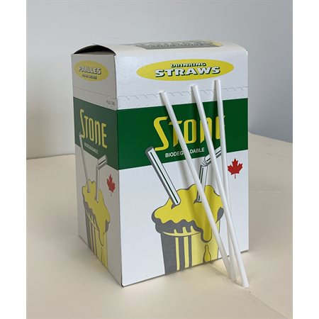 Compostable Paper Straws white