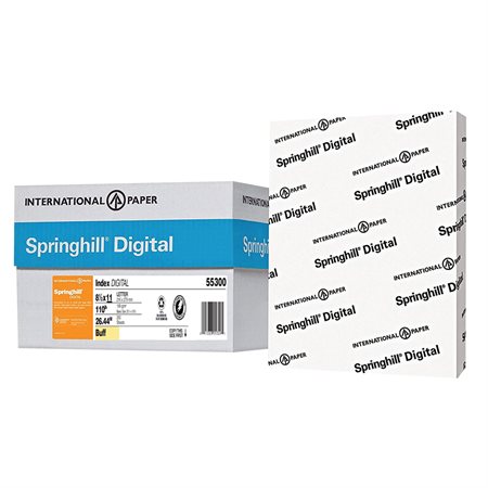 Springhill® Digital Cover Stock 110 lb letter size, buff