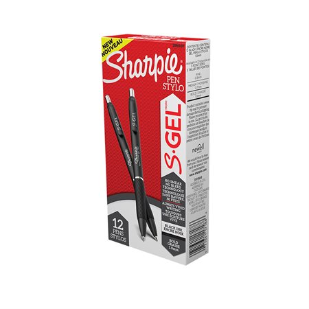 Stylo Sharpie S.Gel rétractable 1,0 mm encre noire, noir