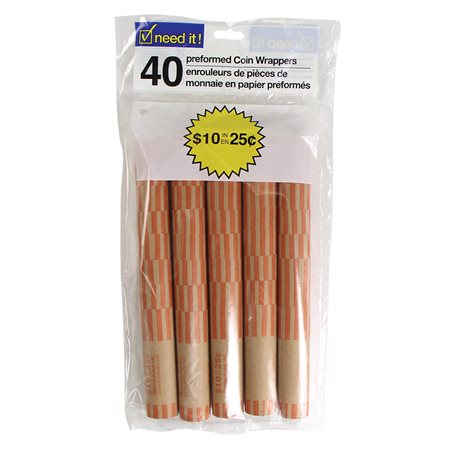 Tubes pour monnaie 25 ¢