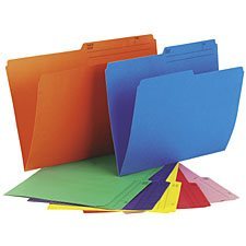 "enium" reversible coloured file folders Letter blue