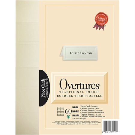 Overtures® Traditional Place Card ivory