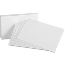 White Index Cards Blank 5 x 3"