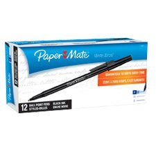 Stick Pen Ballpoint Pens Fine point. Box of 12. black