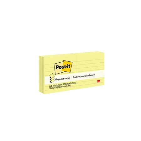 Post-it® Pop-Up Notes ruled, yellow