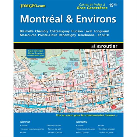 Atlas of Quebec regions Montreal & area 8-1 / 2 x 11"